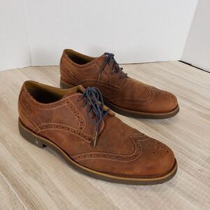 Designer Sebago Men 9.5M Sussex Link DIstressed Brown Leather Bit Loafers Italy Cole Haan Horse Bit Brown Leather Men main image 4